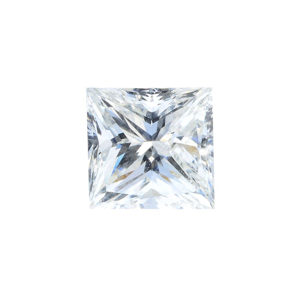 A square-shape diamond, weighing 1ct. Estimated I-J colour, VS clarity. PLEASE NOTE THIS LOT WILL