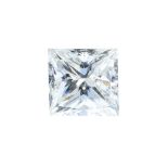 A square-shape diamond, weighing 1ct. Estimated I-J colour, VS clarity. PLEASE NOTE THIS LOT WILL