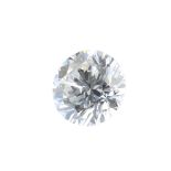 A brilliant-cut diamond, weighing 0.47ct. Estimated J-K colour, P1 clarity. PLEASE NOTE THIS LOT