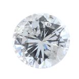 A brilliant-cut diamond, weighing 0.33ct. Estimated H-I colour, P1 clarity. PLEASE NOTE THIS LOT