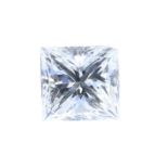A square-shape diamond, weighing 0.25ct. Estimated H-I colour, P1 clarity. PLEASE NOTE THIS LOT WILL