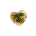 A heart-shape coloured diamond, weighing 1.22cts. With report 1136044655, dated 14th February,