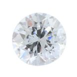 A brilliant-cut diamond, weighing 0.30ct. Estimated H-I colour, SI2-P1 clarity. PLEASE NOTE THIS LOT