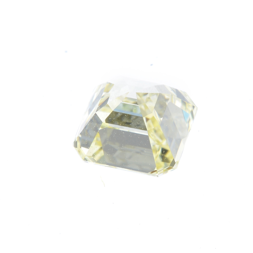 A square-shape coloured diamond, weighing 1.13cts. With report 2146731029, dated 8th March, 2013, - Image 2 of 3