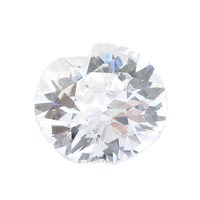 A brilliant-cut diamond, weighing 0.58ct. Estimated J-K colour, P1 clarity. PLEASE NOTE THIS LOT