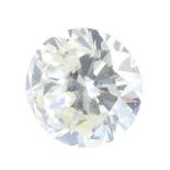 A brilliant-cut diamond, weighing 0.27ct. Estimated K-L colour, VS2-SI1 clarity. PLEASE NOTE THIS