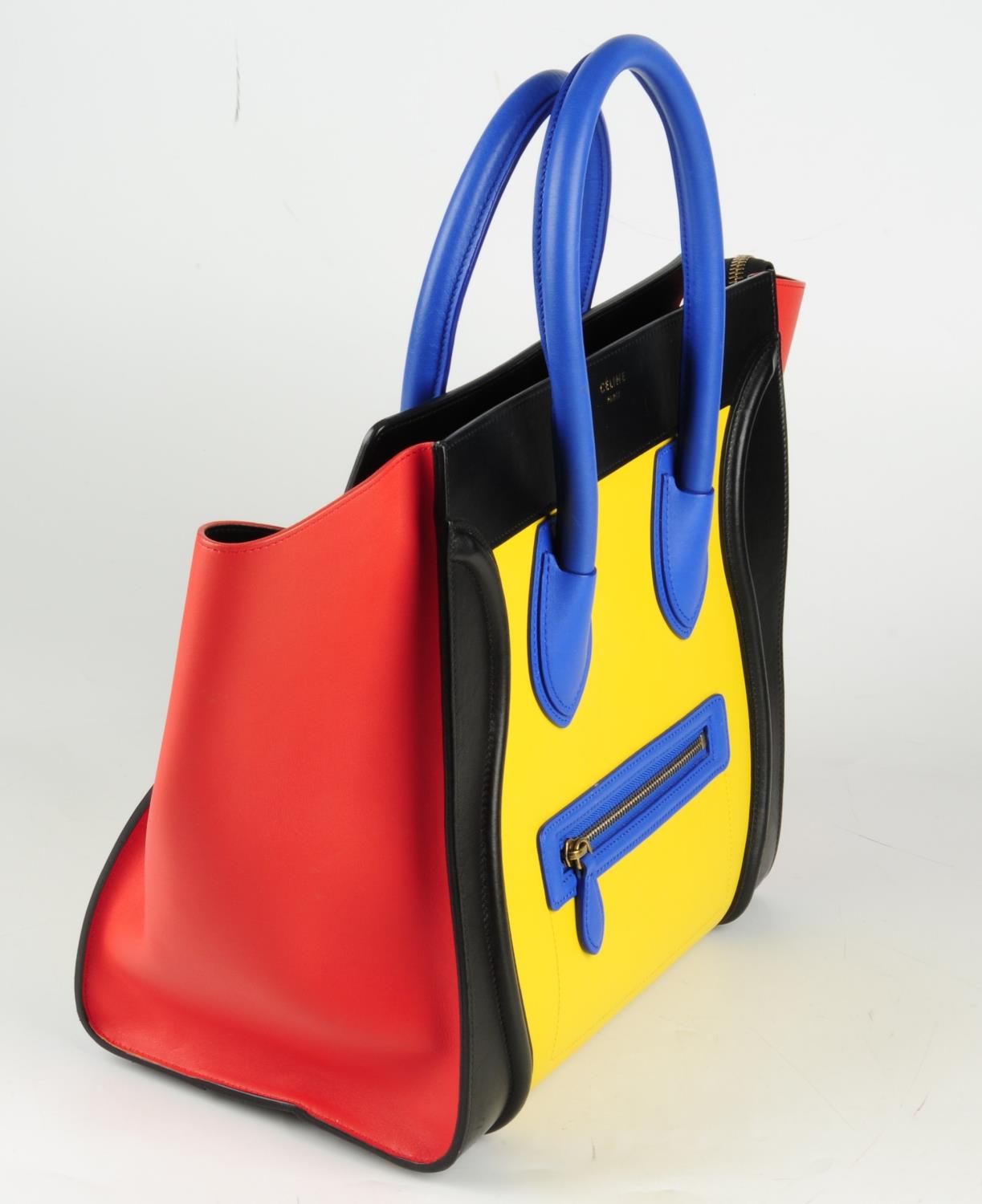 CÉLINE - a limited edition Mini Tricolour Sunflower Luggage handbag. - Image 4 of 5