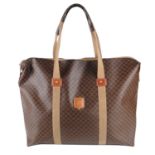 CÉLINE - a large Macadam coated canvas handbag.