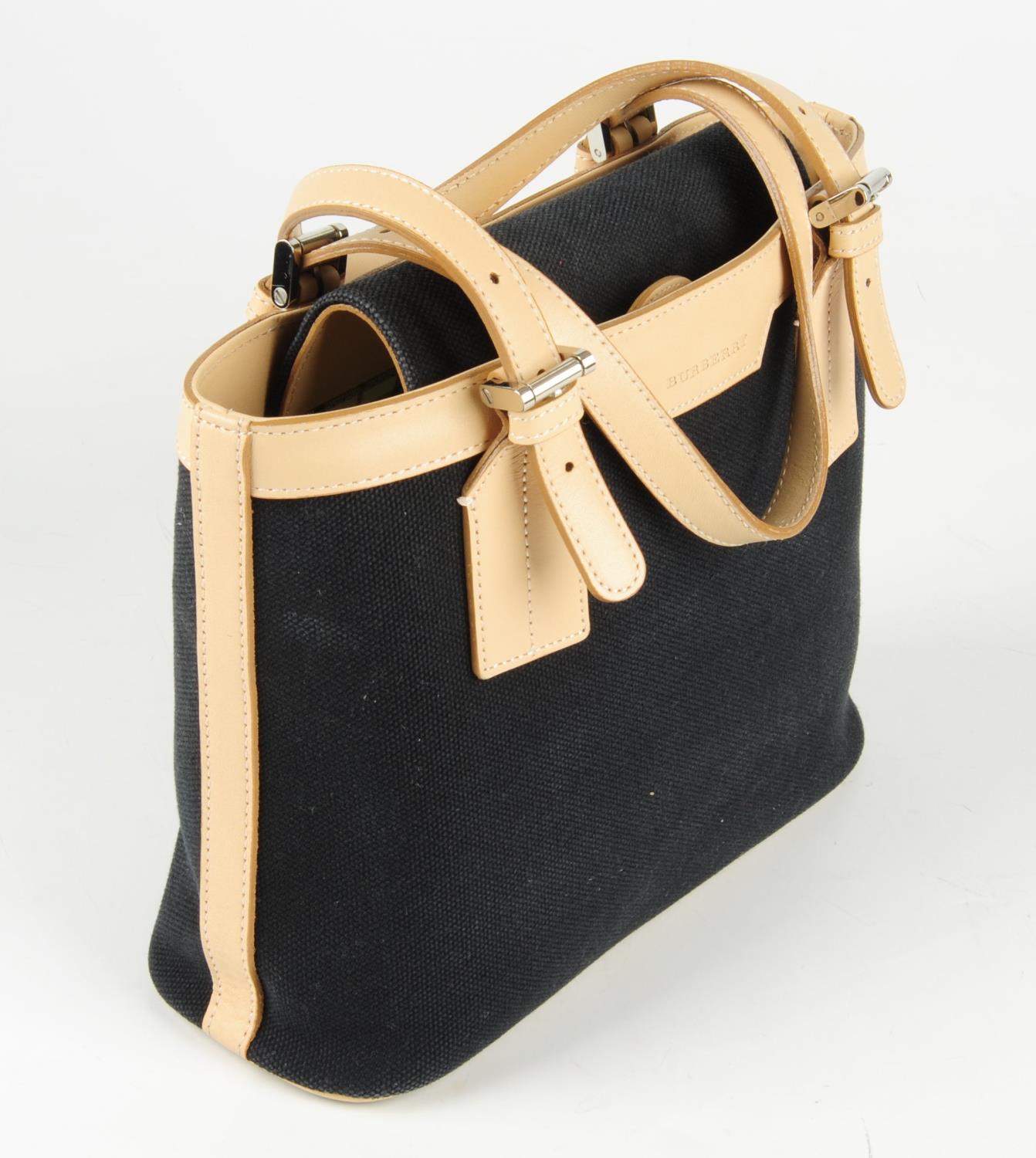 BURBERRY - a small canvas handbag. - Image 2 of 6