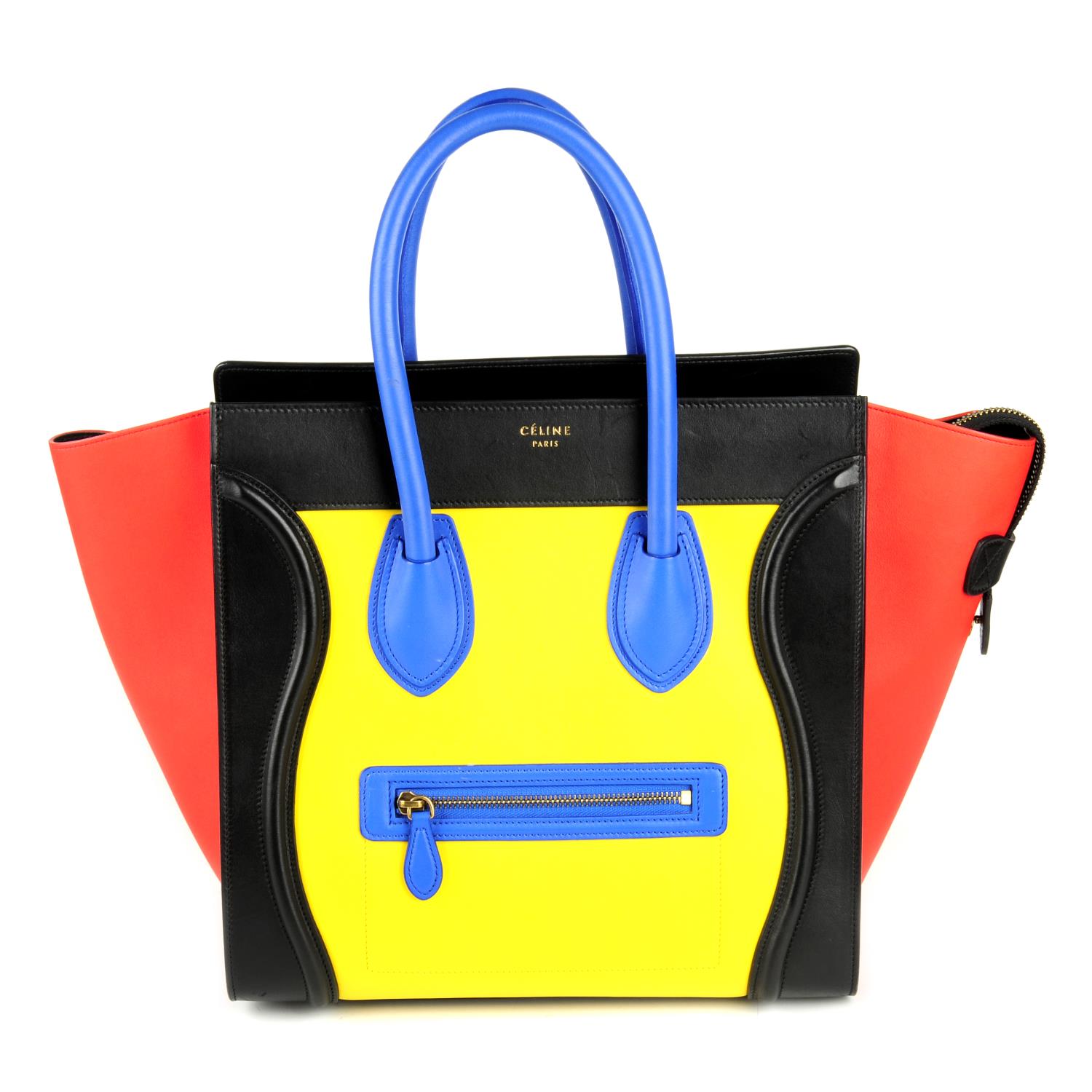 CÉLINE - a limited edition Mini Tricolour Sunflower Luggage handbag.