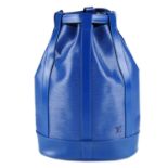 LOUIS VUITTON - a blue Epi Randonnee PM backpack.