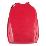 LOUIS VUITTON - a red Epi Mabillon backpack.