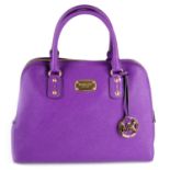 MICHAEL KORS - a purple Medium Saffiano satchel.