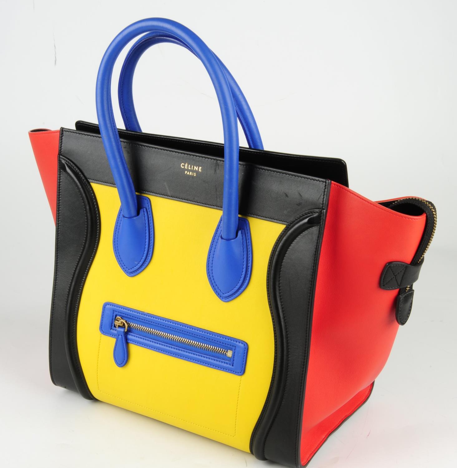 CÉLINE - a limited edition Mini Tricolour Sunflower Luggage handbag. - Image 3 of 5