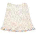 CHANEL - a tweed boucle knee-length skirt.