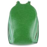 LOUIS VUITTON - a green Epi Mabillon backpack.