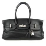 HERMÈS - a 2008 black JPG Birkin 42 shoulder handbag.