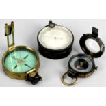 An early 20th century Verners pattern military compass in original fitted case,