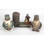 A collection of eight replica cast iron novelty money boxes,