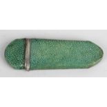 A Georgian shagreen spectacle case,