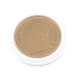 South Africa, proof gold ¼-Krugerrand 2016, with certificate no.482, in case of issue.