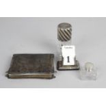 A London 1906 hallmarked silver mounted ladies purse (incomplete and damaged),