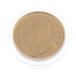 South Africa, proof gold ¼-Krugerrand 2016, with certificate no.826, in case of issue.