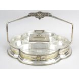 An early twentieth century Art Nouveau silver plated hors d' ouvres dish,