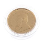 South Africa, proof gold ¼-Krugerrand 2017, with certificate no.1056, in case of issue.
