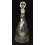 A late 18th Century glass decanter circa 1790,
