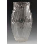 An early 20th Century Stevens & Williams clear crystal glass vase designed by Gordon Russell of