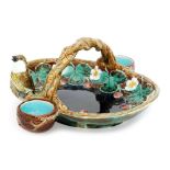 A late 19th Century Holdcroft majolica basket,