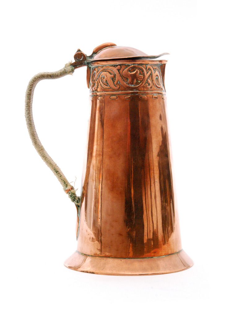 A Keswick School of Industrial Art copper hot water jug,