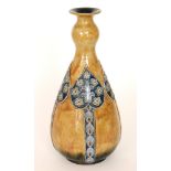 Royal Doulton - A large early 20th Century Art Nouveau vase decorated with four spade shaped motif