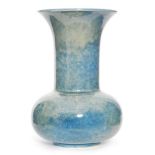 Ruskin Pottery - A souffle glazed vase of globe and flared shaft form decorated in a mottled green