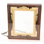 A 19th Century gilt photograph frame in glazed mount and mahogany case,