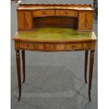 A reproduction mahogany bonheur du jour,