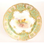 A later 20th Century Royal Worcester cabinet plate decorated by E.