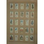 A framed set of twenty five Players Dickens characters,