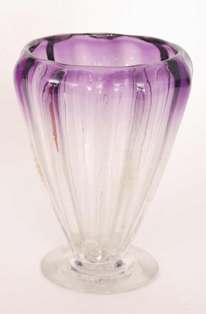 A post war Thomas Webb & Sons glass vase designed by Stan Eveson,