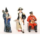 Three Royal Doulton figurines comprising The Wizard HN2877,