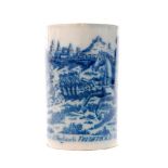 A late 18th to early 19th Century creamware Frederick Duke of York commemorative mug of cylindrical