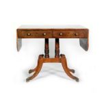 An early 19th Century rosewood and satinwood crossbanded sofa table,