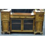 A mid 19th Century mahogany line inlaid well top sideboard in the Scottish taste,