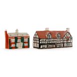 Two W.H Goss model houses comprising Reproduction model of Shakespeare's House Pub. by W.