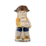 A late 18th Century Ralph Wood type Ordinary Toby jug,