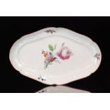 A late 18th Century Russian Imperial Porcelain Manufactory St Petersburg lobed dish from the