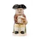 A late 18th Century Ralph Wood type Ordinary Toby jug,