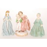 Three Royal Worcester figurines modelled by Freda Doughty comprising Sweet Anne 3630,