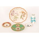 Four pieces of assorted Royal Worcester comprising a shape 1416 blush ivory shallow plate,